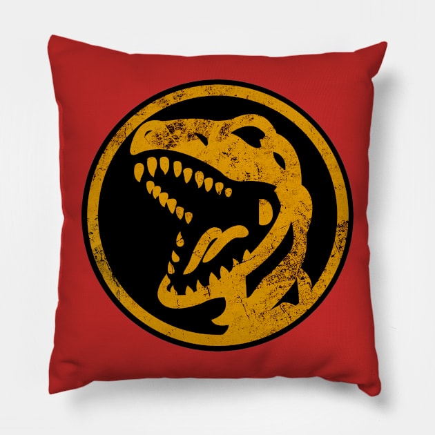 Red Ranger Icon Retro Vintage Pillow by nataliawinyoto