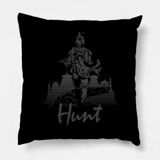 Hunt (Blackout Edition) Pillow by djkopet