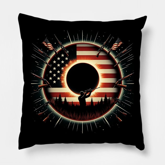 Solar Eclipse 2024 Design Hunting and the American Flag Pillow by click2print