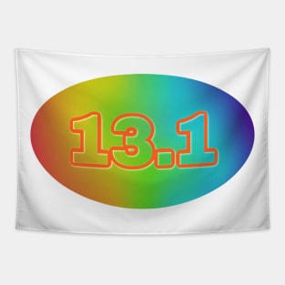 13 1 Rainbow Half Marathon for Runners Tapestry