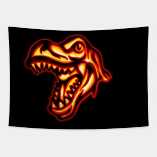 Halloween T Rex Pumpkin Carving Tapestry