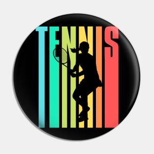Tennis Player Silhouette Pin