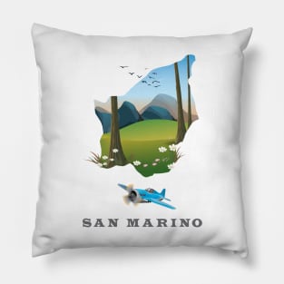 San Marino Map Pillow