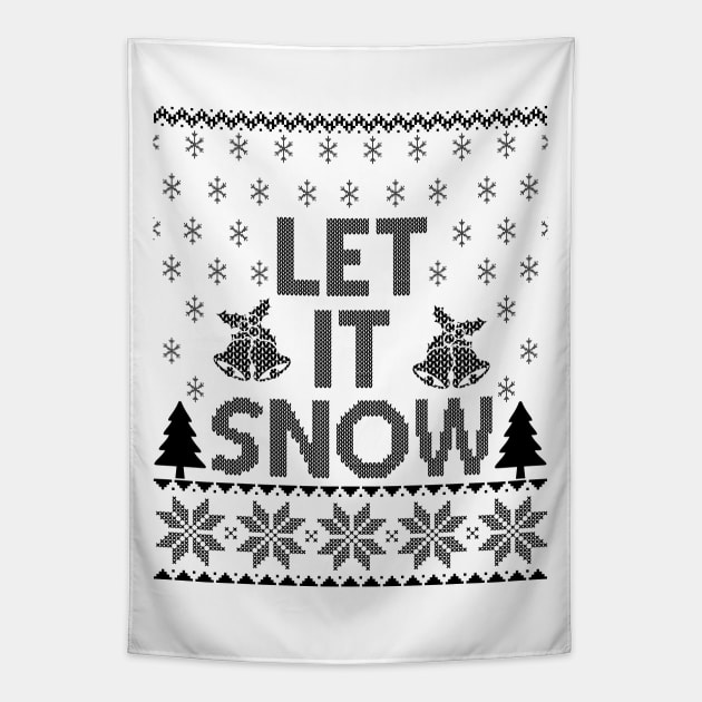 Let It Snow Tapestry by MZeeDesigns