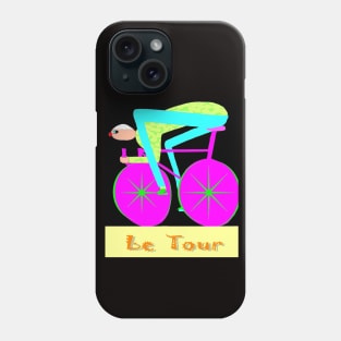 Le Tour : Abstract Psychedelic Bicycle Racing Advertising Print Phone Case