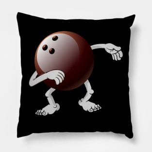 Funny dabbing bowling ball Pillow