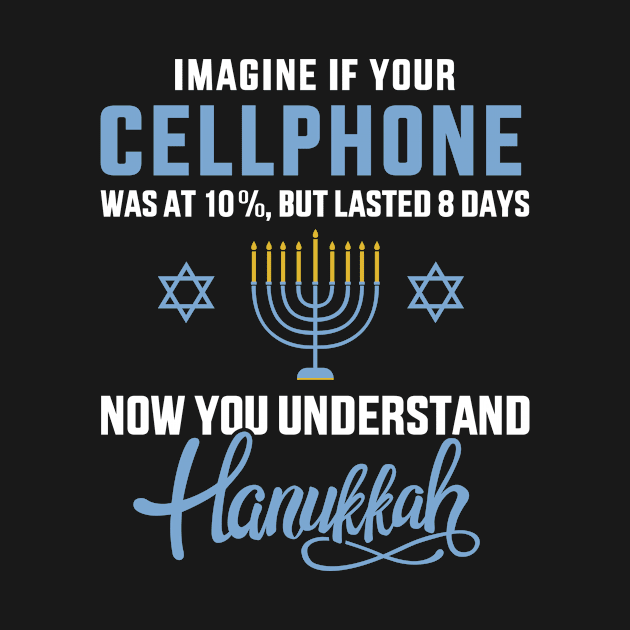 Funny cellphone 8 days understand jewish Hanukkah Chanukah by Designzz