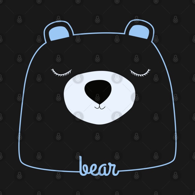 Blue Bear by Mint Cloud Art Studio