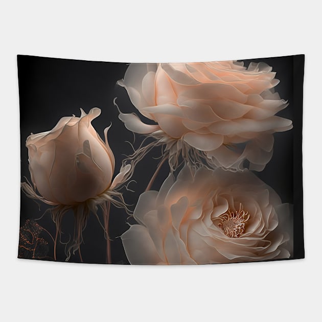 Iridescent pastel roses 13 Tapestry by redwitchart