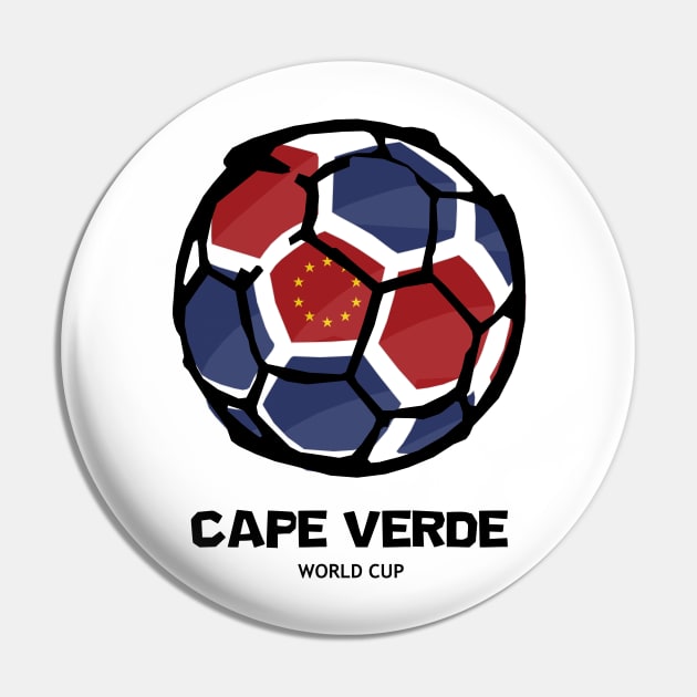 Cape Verde Football Country Flag Pin by KewaleeTee