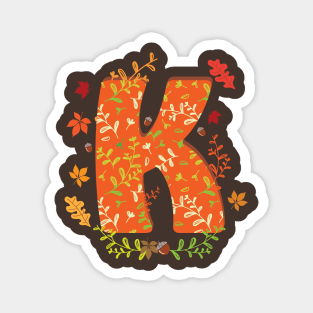 Letter K Monogram Magnet