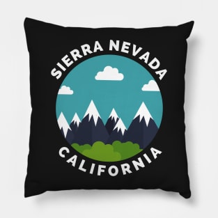 Sierra Nevada California - Sierra Nevada Ski Snowboard Mountain California Yosemite Travel Pillow