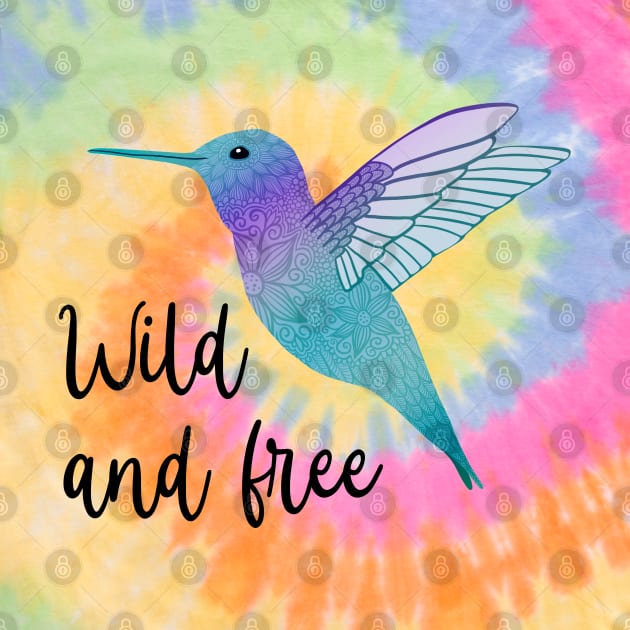 Wild and Free Hummingbird Art by julieerindesigns