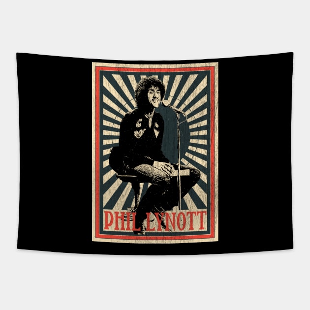 Vintage Poster Phil Lynott 1980s Tapestry by Odd Even