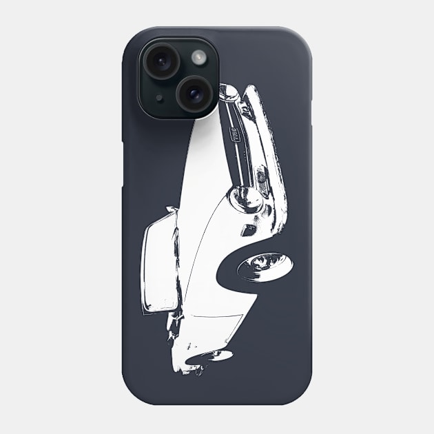 Triumph TR6 1970s classic sports car monoblock white Phone Case by soitwouldseem