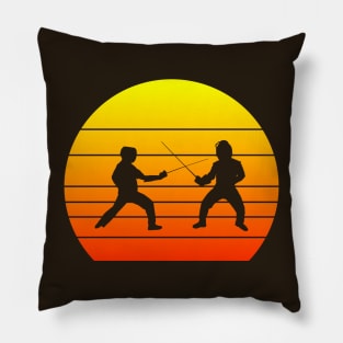 Retro fencing sword Pillow