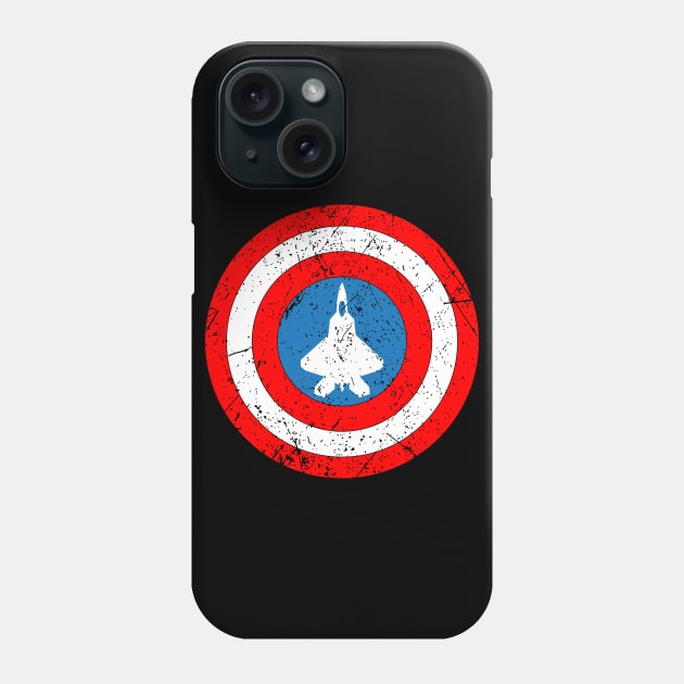 F-22 Raptor Shield Logo Phone Case by Mandra