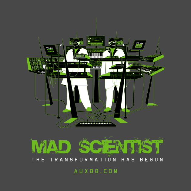 Aux88 Mad Scientist Live T-Shirt by Puzzlebox Records