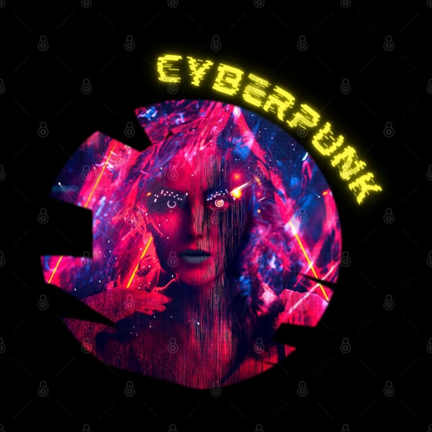 Cyberpunk Futuristic Neon Glitch by pawsitronic