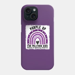 Rainbow Purple Up For Military Kids Phone Case