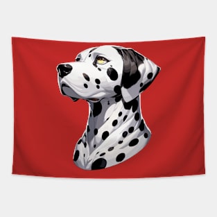 Stunning and Cool Dalmatian Monochrome and Gold Portrait for Father's Day Tapestry