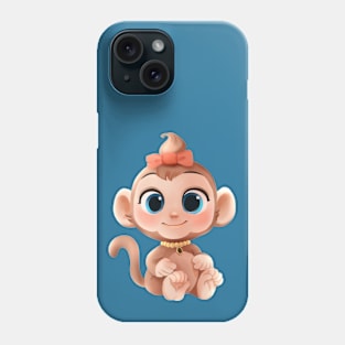 Cute baby monkey Phone Case