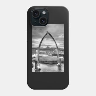 Whitby Whale Bones Arch Framing Whitby Abbey Phone Case