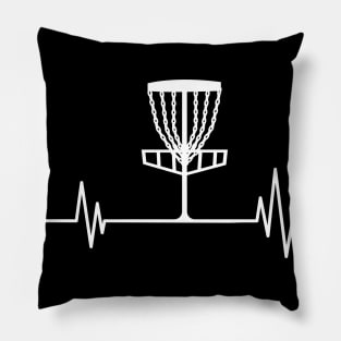 heartbeat Disc Golf Birthday Disc Golfer lover Pillow