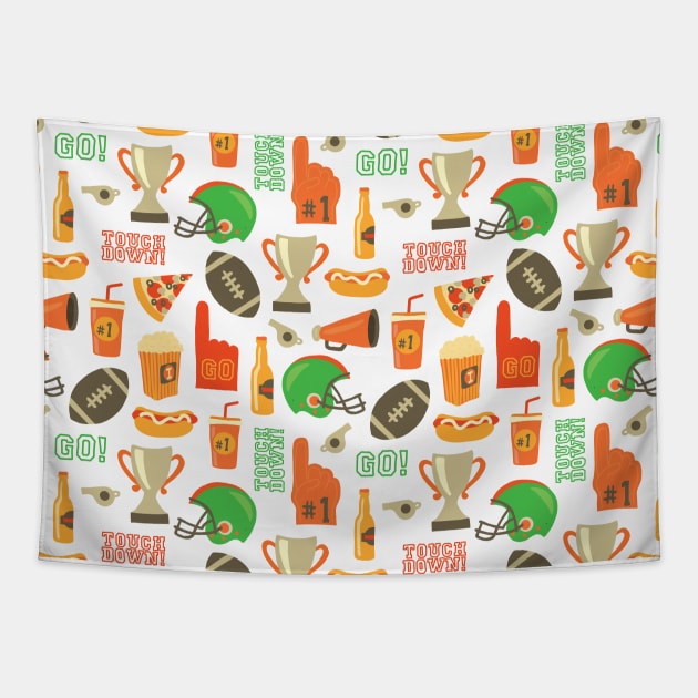 Football Party Tapestry by Sandra Hutter Designs