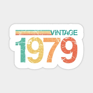 Vintage 1979 - 44th Birthday Gift - Nostalgic Birth Year Typography Magnet