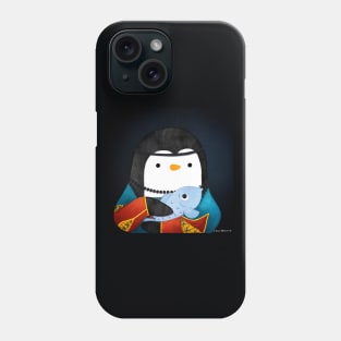 Penguin Lady with a Fish Art Series Phone Case