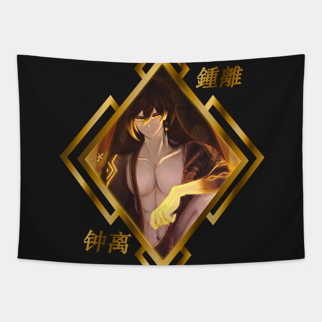 Zhongli- Genshin Impact Tapestry by Katzui