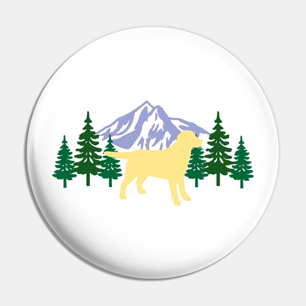 Yellow Labrador Evergreen Pin by HappyLabradors