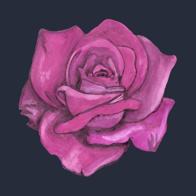 Pink rose flower by deadblackpony