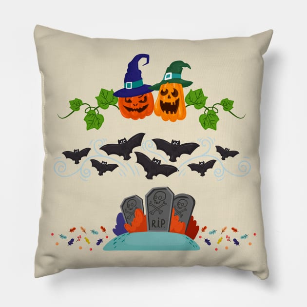 Halloween theme Pillow by Mako Design 