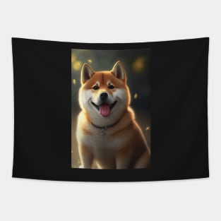 Happy Shiba Inu Dog Tapestry