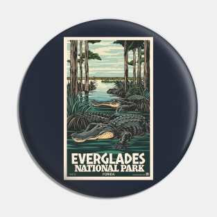 A Vintage Travel Art of the Everglades National Park - Florida - US Pin