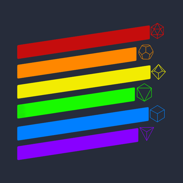 Rainbow Flag Dice Set T-Shirt by redleader619