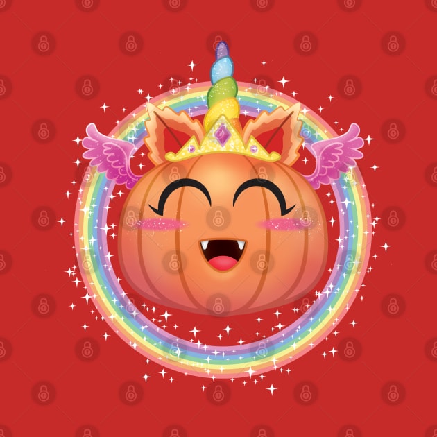 Magical Halloween Kawaii Unicorn Pumpkin (or is it a Cute Alicorn Pumpkin?) by ZowPig Shirts