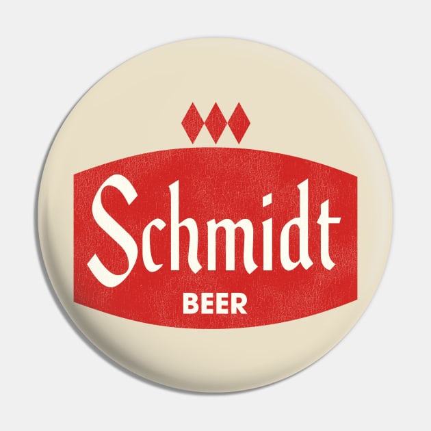 Schmidt Beer Retro Defunct Brewing Pin by darklordpug