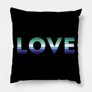 MLM Gay Man Pride Flag LOVE Pillow