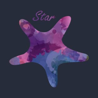 Colored star. T-Shirt