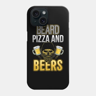 Beard Pizza And Beer Skull Phone Case