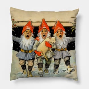 “Caroling Gnomes” by Jenny Nystrom Pillow