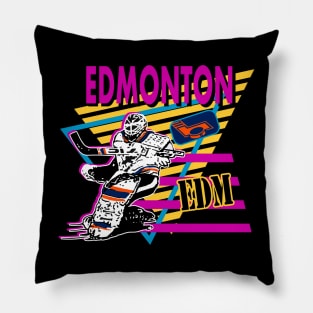 Edmonton Neon Hockey Pillow