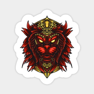 Lion King Head Illustration Artwork Magnet