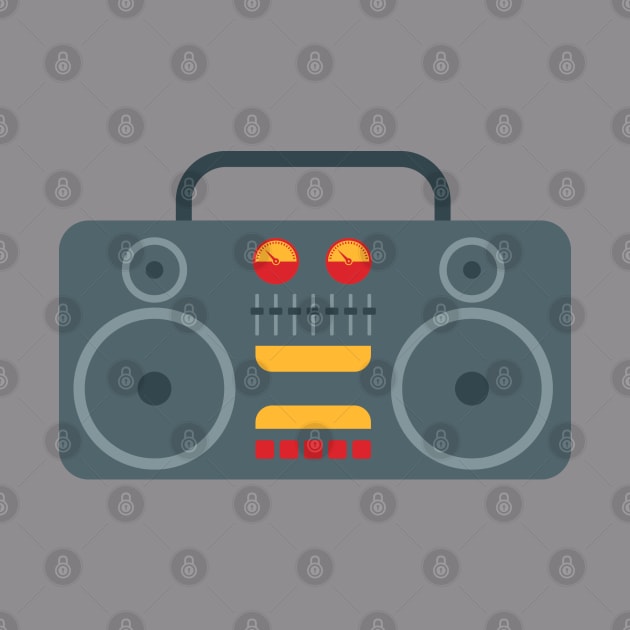 Cassette tape recorder icon. The symbol of the audio system. by lakokakr