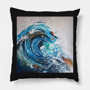 Wave crashing 3 Pillow