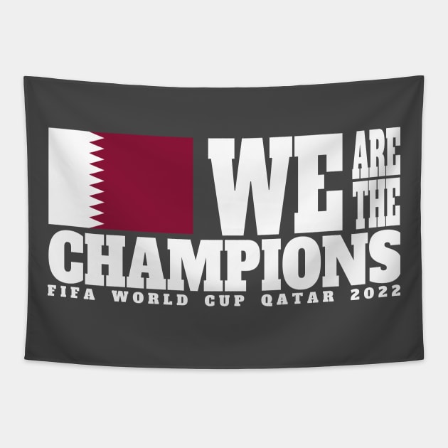 Fifa World Cup Qatar 2022 Champions - Qatar - Dark Color Edition Tapestry by felinfelix