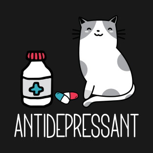 Antidepressant smiling cute Cat T-Shirt